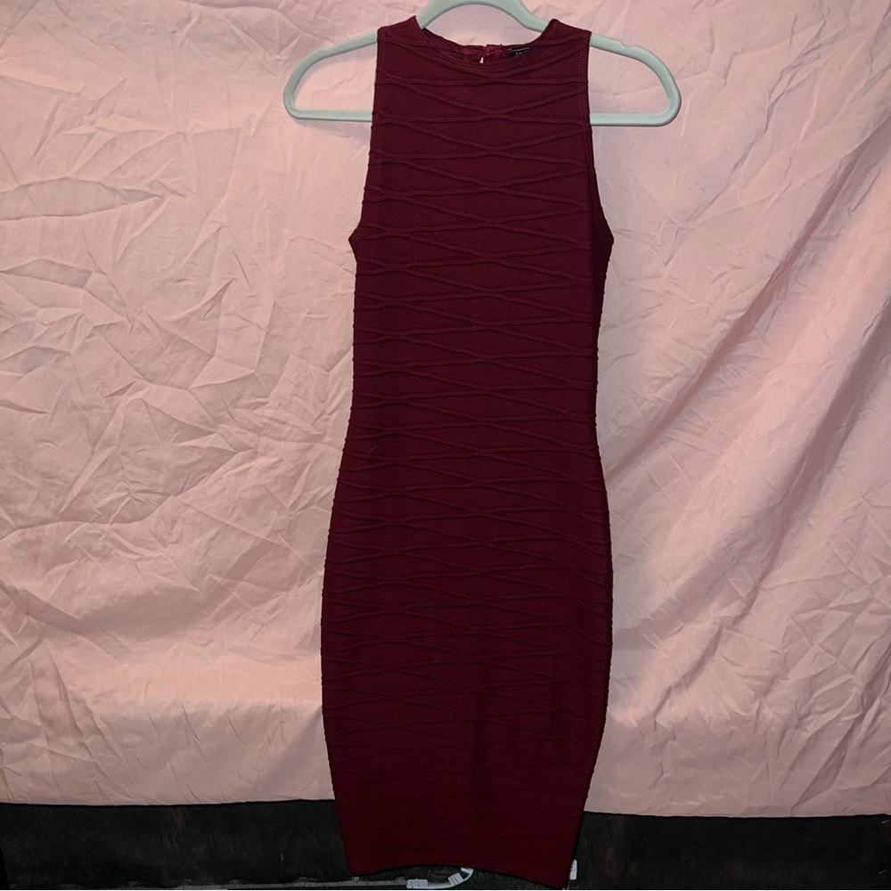 Fashion nova burgundy stick to me dress